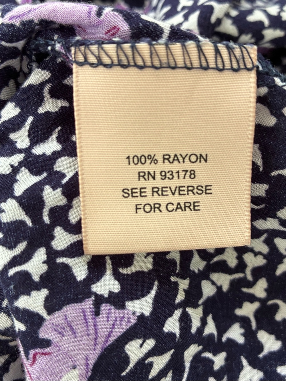 Philosophy Button-Front Top with Purple Floral Print - Picture 3 of 4